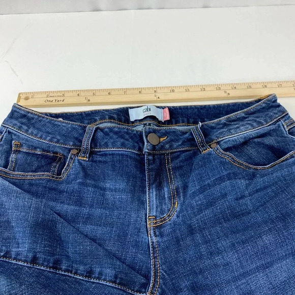 Cabi Jeans Denim Slim Boyfriend Celebrity Wash Stars Raw Hem Stretch Womens 8 - Picture 10 of 10